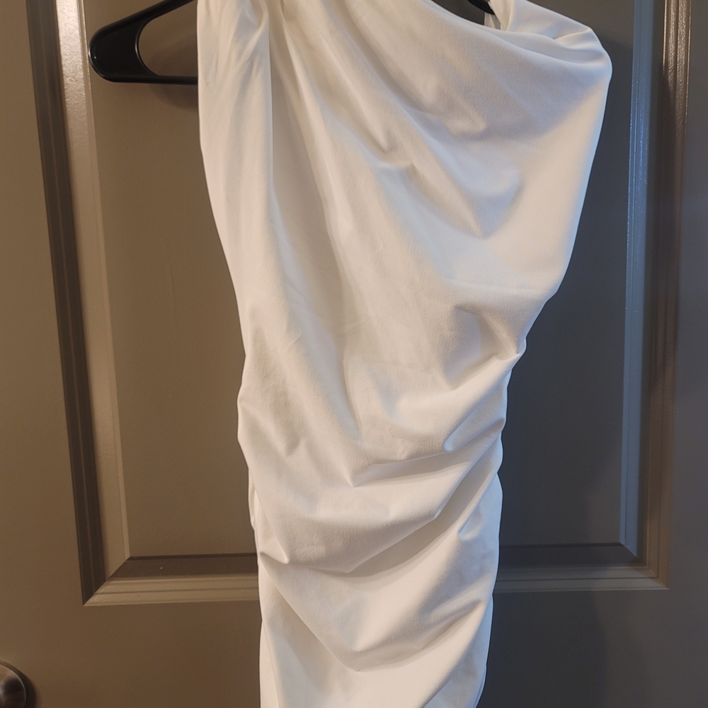 Elegant White One-Shoulder Dress